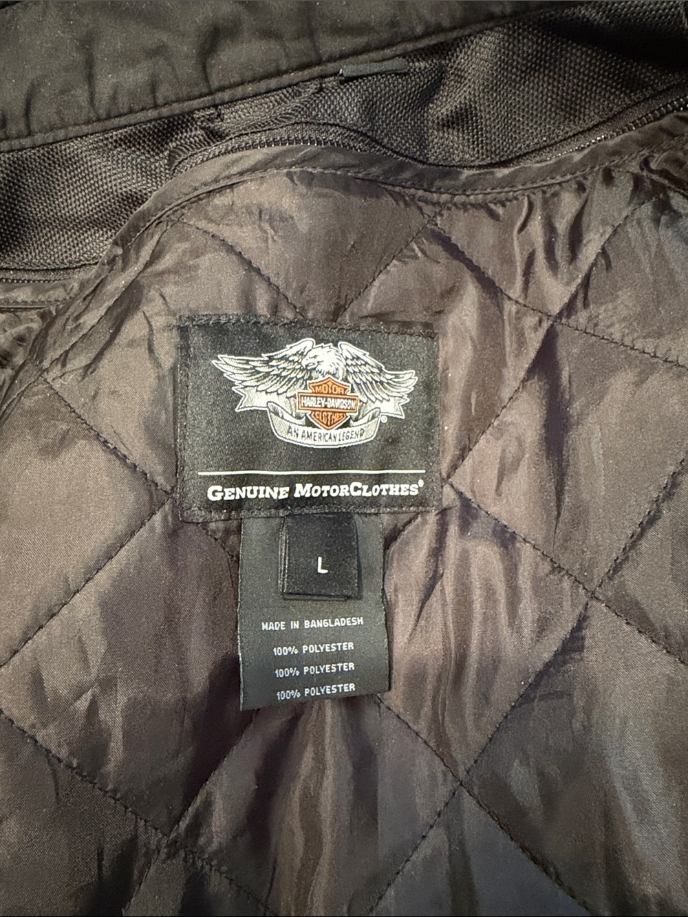 Harley-Davidson Black & Orange Reflective Riding Jacket - Picture 6 of 7